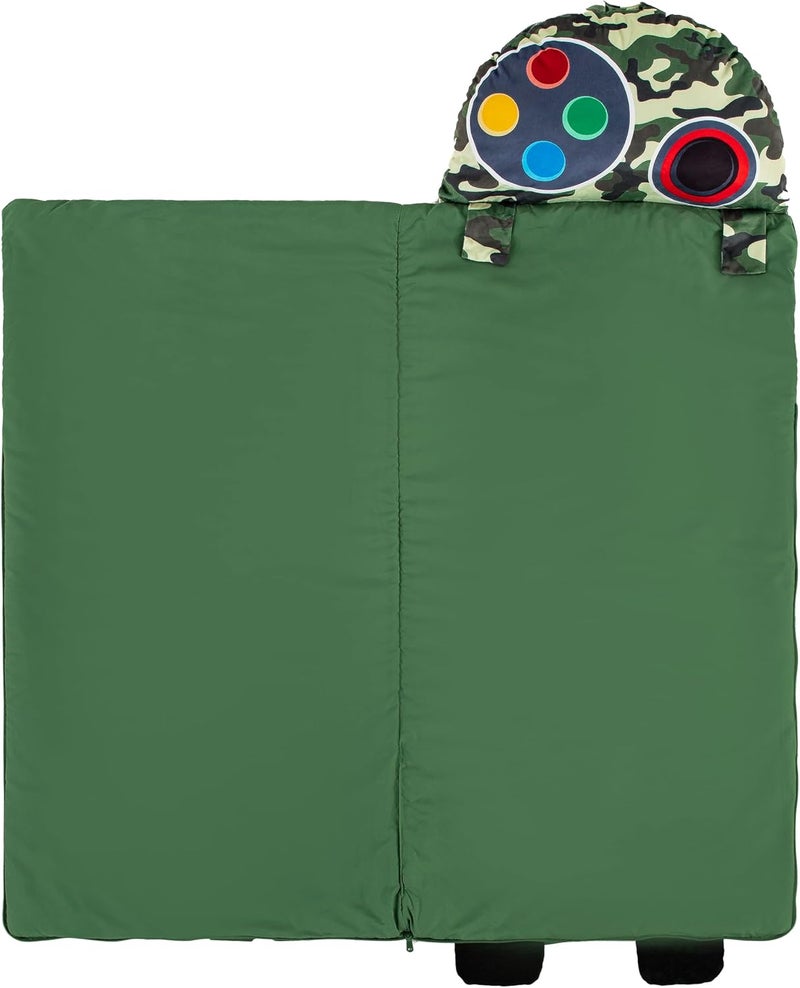 Unicorns & Robots Kid's Nap Buddies Character Preschool Nap Mat, Toddler Sleeping Bag with Pillow for Daycare, Ages 3+ - Image 2